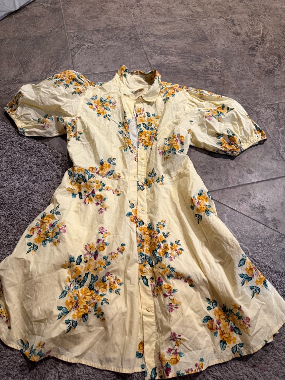 🎂Women Puff Sleeve Mini Shirtdress - A New Day